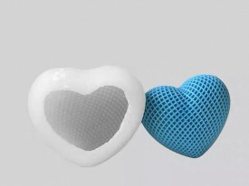 Molde silicona corazon grande texturado